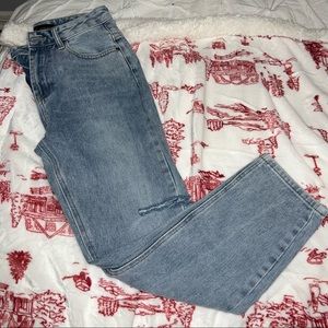 high waisted jeans